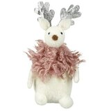 Heaven Sends Novogodišnja figura - Deep Pink Fluffy felt Moose Cene