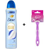 Dove dezodorans u spreju Talco 150ml + Brijač Cene