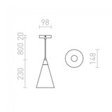 Red Design Rendl - R12380 - Luster na sajli HEIDI 1xE27/28W/230V beton/drvo | Eponuda.com
