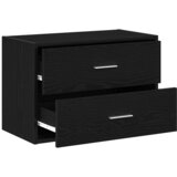 Ormarić s 2 ladice crni hrast 60x31x40 cm konstruirano drvo | shoptok.hr