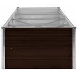 Povišena vrtna gredica smeđa 320 x 80 x 45 cm pocinčani čelik | shoptok.hr
