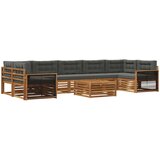  Set vanjskih sofa 8 kom. Prirodna i antracit | shoptok.hr