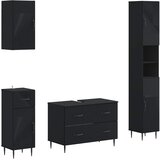  Set kupaonskih ormara od 4 dijela HAARLEM Crna | shoptok.hr