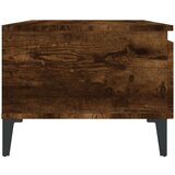  Stranska mizica dimljeni hrast 50x46x35 cm inženirski les, (20712482) | Shoptok.si