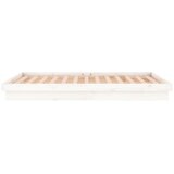  LED okvir kreveta bijeli 150 x 200 cm bračni od masivnog drva | shoptok.hr