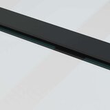  Klizna vrata s priborom crna 90 x 205 cm od ESG stakla | shoptok.hr