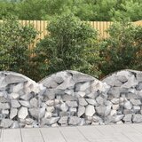 vidaXL Gabionska košara s lukom 100x50x60/80 cm pocinčano željezo Cijene