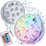  Set dveh led rgb vodoodpornih svetilk z daljinskim upravljalnikom Cene