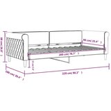 vidaXL Dnevni krevet tamnosivi 90 x 200 cm baršunasti | shoptok.hr