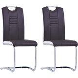 Maison Chic Nihajni Jedilni stoli - Vzorci stoli 2 kosa rjavo umetno usnje A1553, (22031204) | Shoptok.si