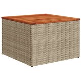 vidaXL Vrtni kavč set Set 9 Bež in krem Ratan, Poliesterska Zunanji kavč | Shoptok.si