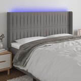  LED uzglavlje tamnosivo 163 x 16 x 118/128 cm od tkanine | shoptok.hr