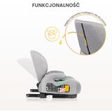 CARETERO Otroški avtosedež Irbis i-Size 125-150 CM siva | Shoptok.si