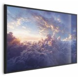  Plakat Sun in Hiding: The Golden Face of the Sky Over the Cloudy Sea 60x40 Crni okvir | shoptok.hr