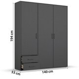 Rauch Möbel OMARA S KLASIČNIMI VRATI, siva | Shoptok.si