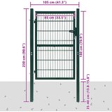  2D Vrata za Ogradu (Jednostruka) Zelena 100x180 cm | Eponuda.com