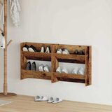 vidaXL Omare za čevlje na steni 2 pcs Stari les 60 x 18 x 60 cm | Shoptok.si