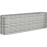 Furnova Visoka greda iz prašno premazanega jekla 224x40x68 cm srebrna, (21920490) | Shoptok.si