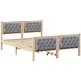  Krevetna konstrukcija s uzglavljem Svijetlo siva 140 x 200 cm | shoptok.hr