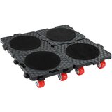 vidaXL Pohištveni valjčki 4 kosi z dvigalom črni 13,5x13,5x4,2 cm 300 kg | Shoptok.si