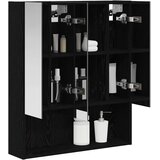  Kupaonski ormar s ogledalom Crni hrast 60 x 14.5 x 70 cm | shoptok.hr