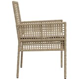  Vrtna stolica s jastukom 2 pcs Bež 55 x 53 x 85 cm poliratan | Eponuda.ba