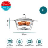 Altom design posuda za pečenje s nehrđajućim poklopcem na grijaču, 2L, 0203011144 | shoptok.hr