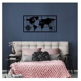 Wallity Zidna dekoracija Mapa svijeta 7, 121x60cm, Crna | Eponuda.ba