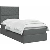  Krevet s madracem i skladištem Tamnosiva 90 x 200 cm tkanina | shoptok.hr