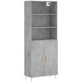 Maison Chic Visoka Komoda - Predalnik betonsko siva 69,5x34x180 cm inženirski les, (21720258) Cene
