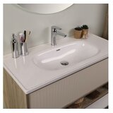 Hanah home Kupatilski ormarić sa umivaonikom i ogledalom (2 komada) Elegant Light Walnut | Eponuda.com