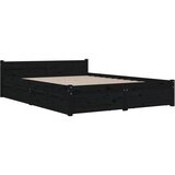  Posteljni okvir s predali črn 135x190 cm 4FT6, (20648101) | Shoptok.si