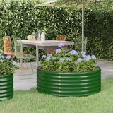  Povišena vrtna gredica od pocinčanog čelika 100 x 100 x 36 cm zelena | shoptok.hr