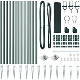 vidaXL set ograjnih stebrov Set 2 Zelen Kovina 25 x 0.5 m Trden | Shoptok.si