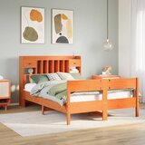 vidaXL Krevet s regalom za knjige bez madraca 160x200 cm od borovine Cijene