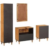 vidaXL Set namještaja za kupaonicu Zidne 4 pcs Smeđa 38 x 33 x 160 cm | shoptok.hr
