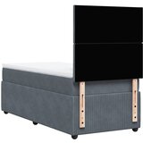 Box spring krevet s madracem tamnosivi 80 x 200 cm baršunasti | shoptok.hr