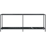  Konzolni stol crni 200 x 35 x 75,5 cm od kaljenog stakla | shoptok.hr