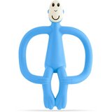 Matchstick monkey Teething Toy and Gel Applicator grizalo s krtačko 2v1 Light Blue 1 kos | Shoptok.si