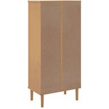 vidaXL Regal za knjige SENJA izgled ratana smeđi 60x35x130 cm borovina | shoptok.hr