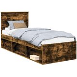  Krevetna konstrukcija s uzglavljem Dimljeni hrast 75 x 190 cm | shoptok.hr