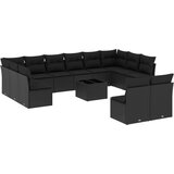 The Living Store Vrtna sedežna garnitura 13-delna z blazinami črn poli ratan - Vrtna Sedežna Garniture, (21462560) | Shoptok.si