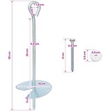  Zemaljska sidra 6 pcs Srebrna Ø10 x 30 cm Galvanizirani metal | shoptok.hr