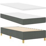 Box Spring Krevet s Madracem i Klupom Tamno Siva 100x200 cm Tkanina | shoptok.hr