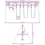 Vanjski set s ljuljačka i trapezom Crvena 1 3 x sjedalo ljuljačke + trapez | shoptok.hr