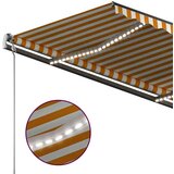  Automatska tenda sa senzorom LED 3 x 2 5 m žuto-bijela | shoptok.hr