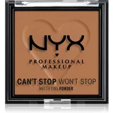 NYX Professional Makeup Can't Stop Won't Stop Mattifying Powder matirajući puder nijansa 08 Mocha 6 g