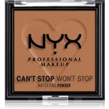 NYX Professional Makeup Can't Stop Won't Stop Mattifying Powder matirajoči puder odtenek 08 Mocha 6 g Cene