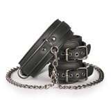 EasyToys - Fetish Collection Usnjena ovratnica z lisicami za zapestje Cene