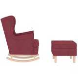  Stolica za ljuljanje s osloncem za noge boja vina od tkanine | shoptok.hr